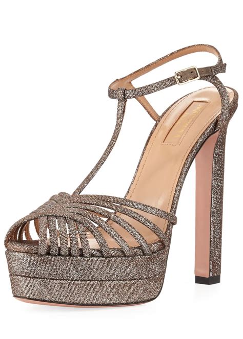 aquazzura moonlight metallic fabric heels|Aquazzura Moonlight Metallic Platform Sandals .